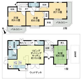 藤沢市片瀬山３丁目戸建ての間取り