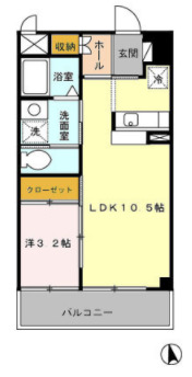 カーサコモダ新舞子Aの間取り