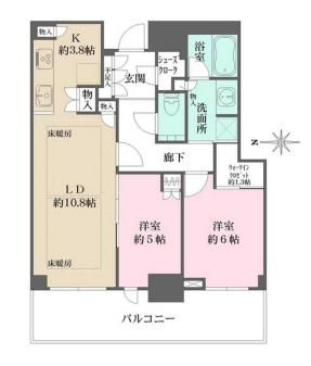 大阪市北区大淀南のマンションの間取り