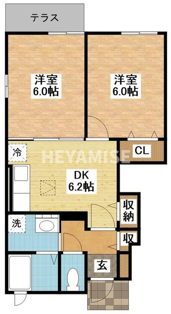 ベルメゾン上小路　弐番館の間取り