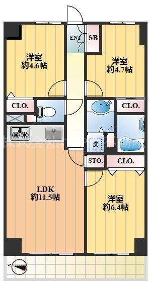 LANAI　CLARTE　29の間取り