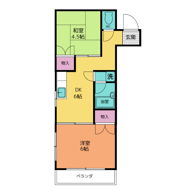 大田区下丸子のマンションの間取り