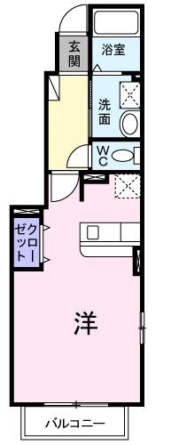 [家電付き] さざんか姫の路Aの間取り