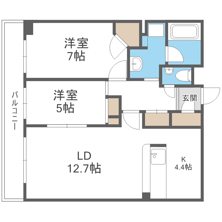 レジディア北２条イーストの間取り