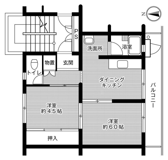 ビレッジハウス久世　2号棟の間取り