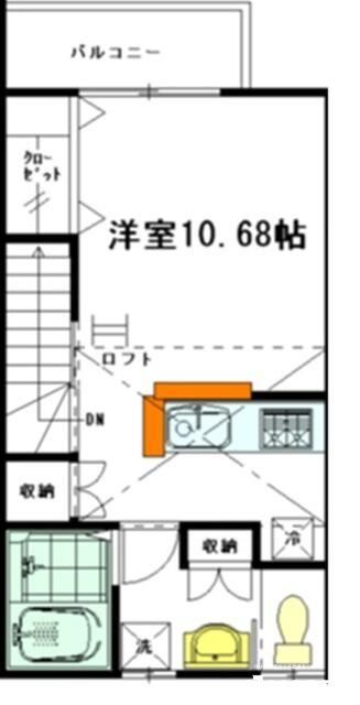 立川市砂川町のアパートの間取り