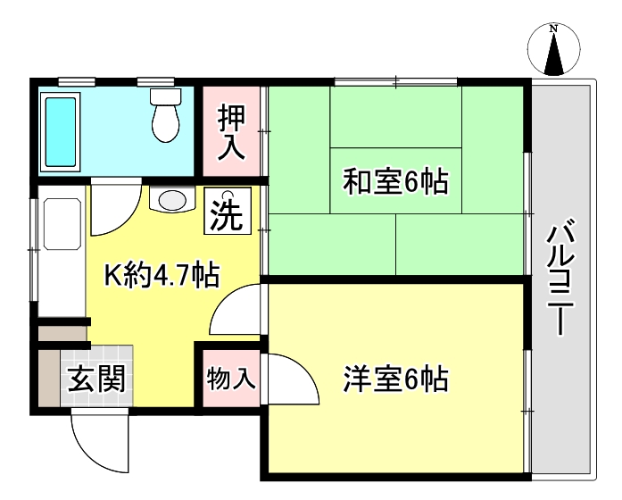 【スカイラークハイツの間取り】