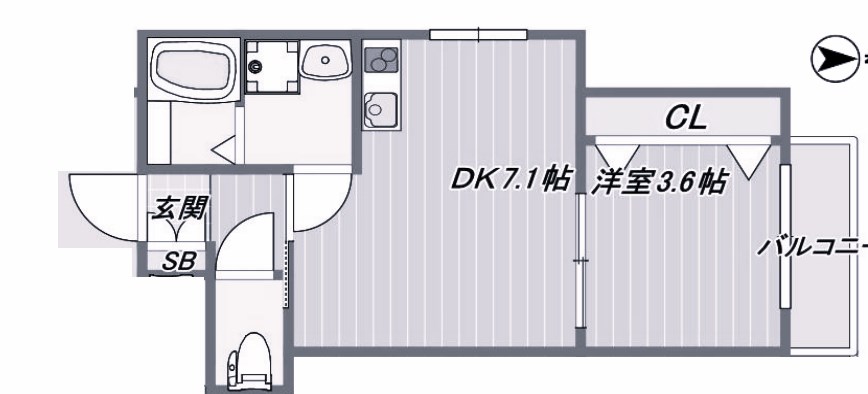 明石市大久保町西島のアパートの間取り