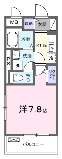 国分寺市西恋ヶ窪のマンションの間取り