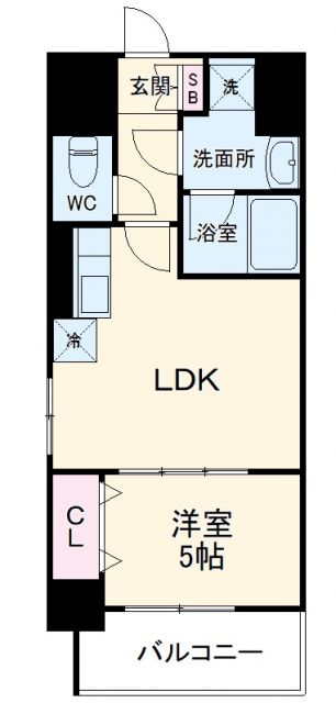 名古屋市熱田区新尾頭のマンションの間取り