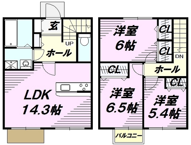 グリーンフォレストＡ棟の間取り