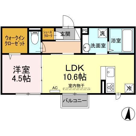 Ｄーｒｏｏｍ三沢下久保Ｂの間取り