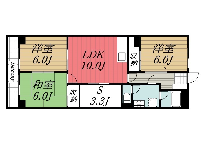 千葉市花見川区検見川町のマンションの間取り