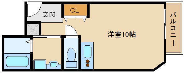 尼崎市東本町のアパートの間取り