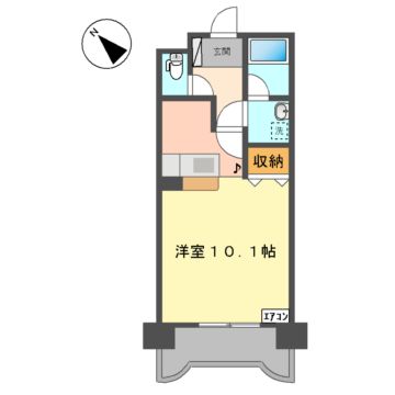 盛岡市盛岡駅前北通のマンションの間取り