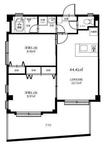 中野区中野のマンションの間取り