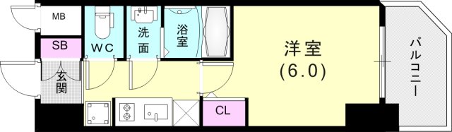 アドバンス神戸ラシュレの間取り