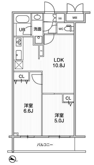 墨田区東向島のマンションの間取り