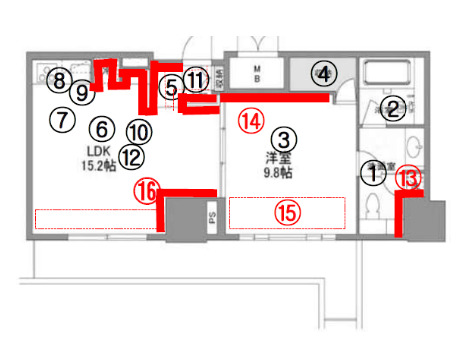 フロンティア新宿タワーの間取り