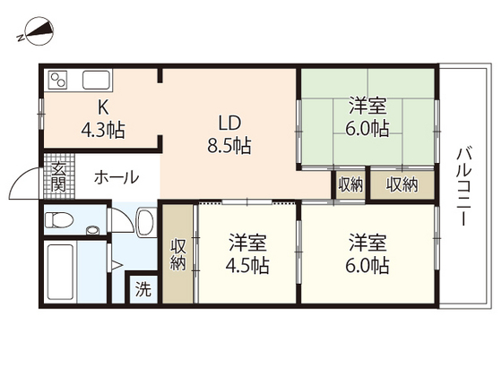 第２コーポ谷浦の間取り