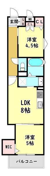 フォレストクリエオーレ宮前町壱番館の間取り