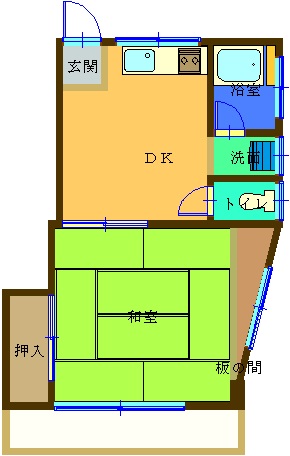 田辺ハイツの間取り