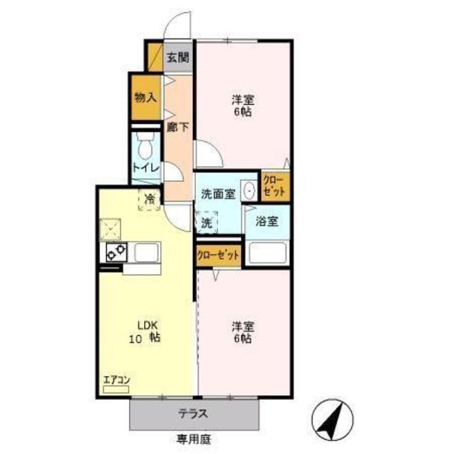 ソレアード Bの間取り