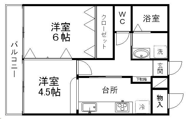 荒巻ハイツA棟の間取り写真