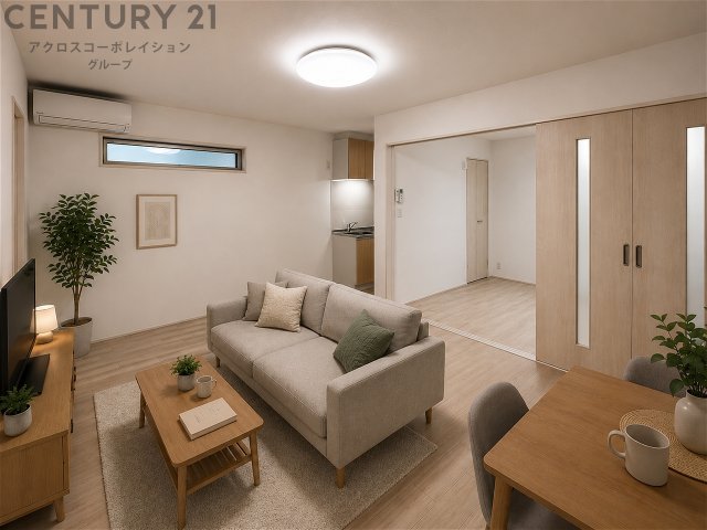 居室・リビング　画像中の家具はAIにより配置加工されているため付属しません。