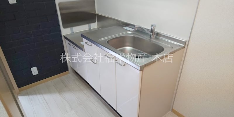 キッチン　2口ガスコンロ設置可能