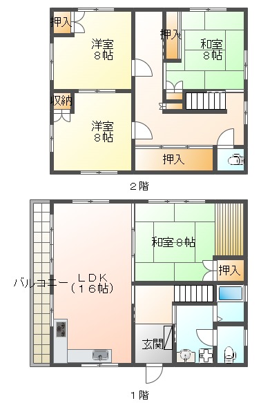禅昌寺町1丁目戸建の間取り写真