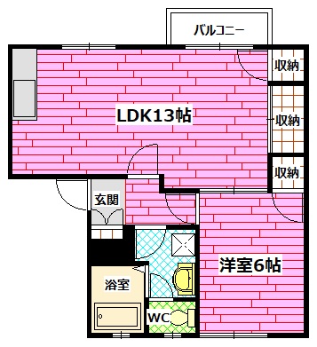 広島県安芸郡府中町みくまり２の賃貸アパートの間取り