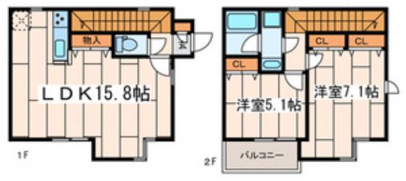 川崎市宮前区平のマンションの間取り