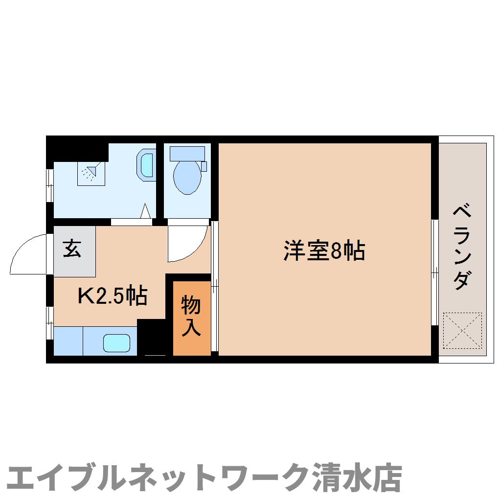 静岡市清水区三保のマンションの間取り