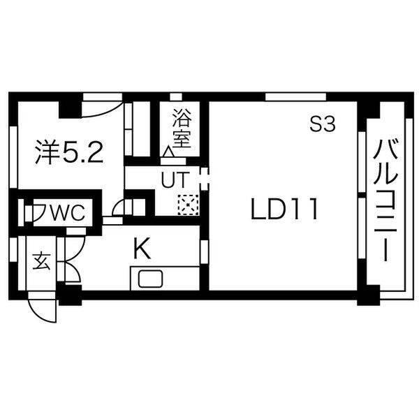 名古屋市南区中割町のマンションの間取り