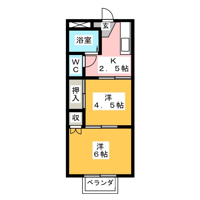 パームデールＡ棟の間取り