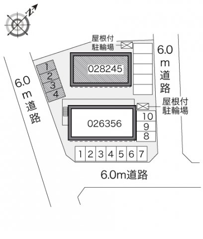 【レオパレスラインIIの駐車場】