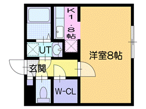 札幌市白石区栄通のマンションの間取り