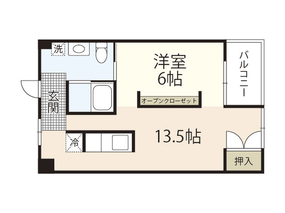 広島市西区大宮のマンションの間取り