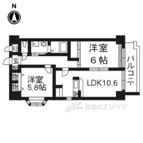 【ロザーンジュ堀川の間取り】