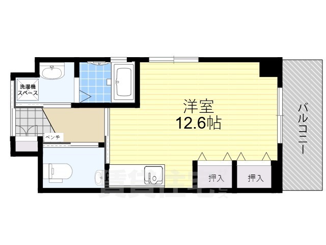 京都市山科区西野山中鳥井町のマンションの間取り