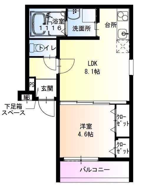 フジパレス鳳北町の間取り