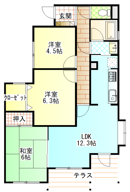 ナイスアーバン小田原西湘の間取り