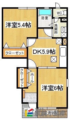 朝倉市頓田のアパートの間取り