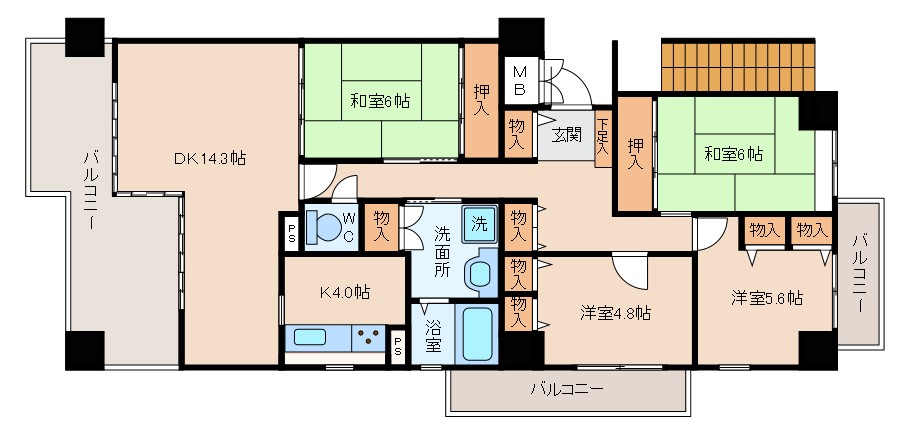 マインズ　コム神崎川の間取り