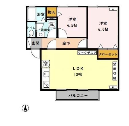 オークスハイムAの間取り