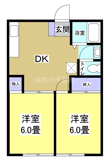 パナハイツ河合 Bの間取り