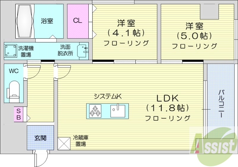 【Louvre真駒内の間取り】