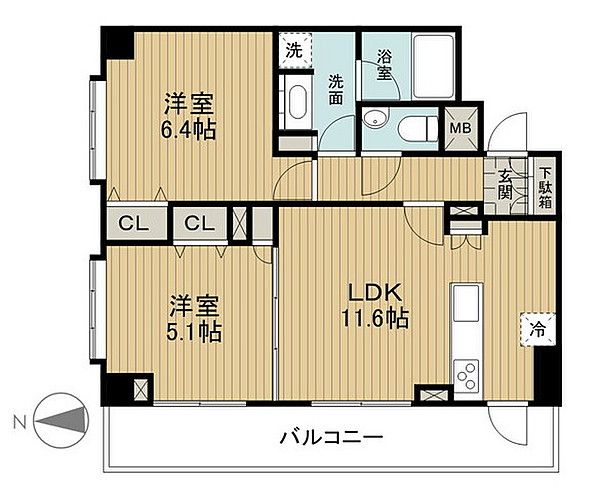 港区高輪のマンションの間取り