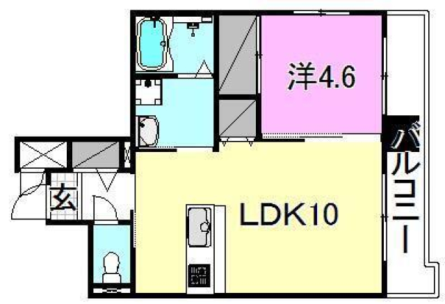 松山市美沢のマンションの間取り